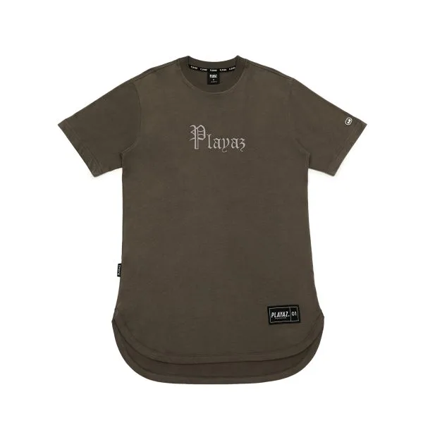 Playaz Plata Oval T Shirt Grey