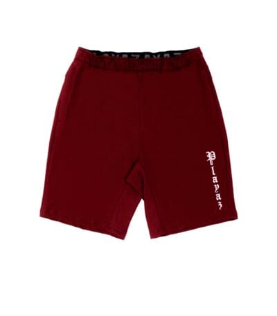 Playaz Plata Shorts Maroon - playaz.my
