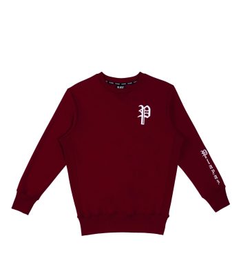 Playaz P Sweatshirt Maroon - playaz.my