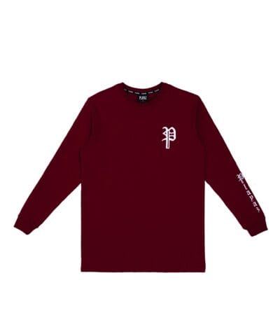 Playaz Plata Long Sleeve Maroon - playaz.my