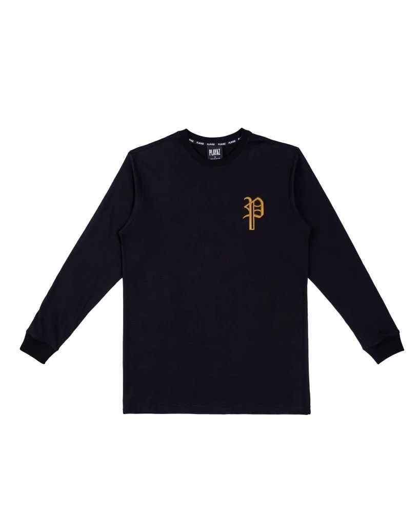 Playaz Plata Long Sleeve Black - playaz.my