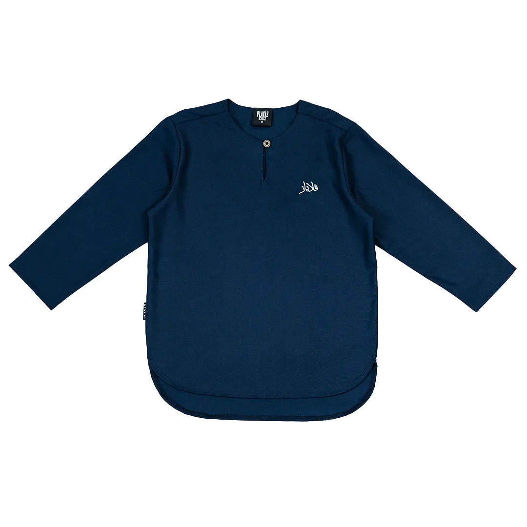 Kurta Jawi Dark Blue - Image 1