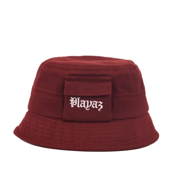 Pocket Bucket Hat Maroon