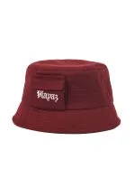 Pocket Bucket Hat Maroon - Image 2