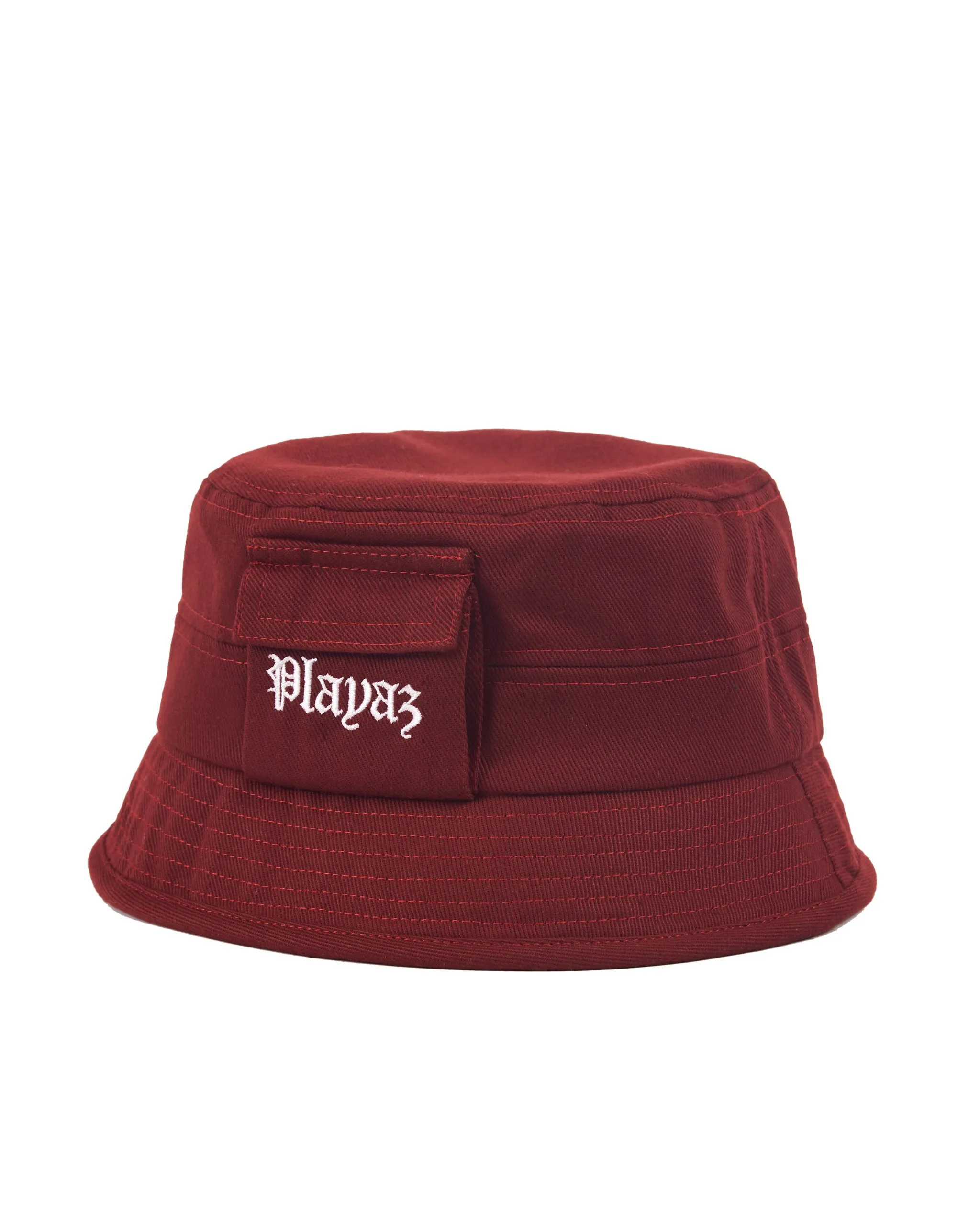 Pocket Bucket Hat Maroon - Image 2