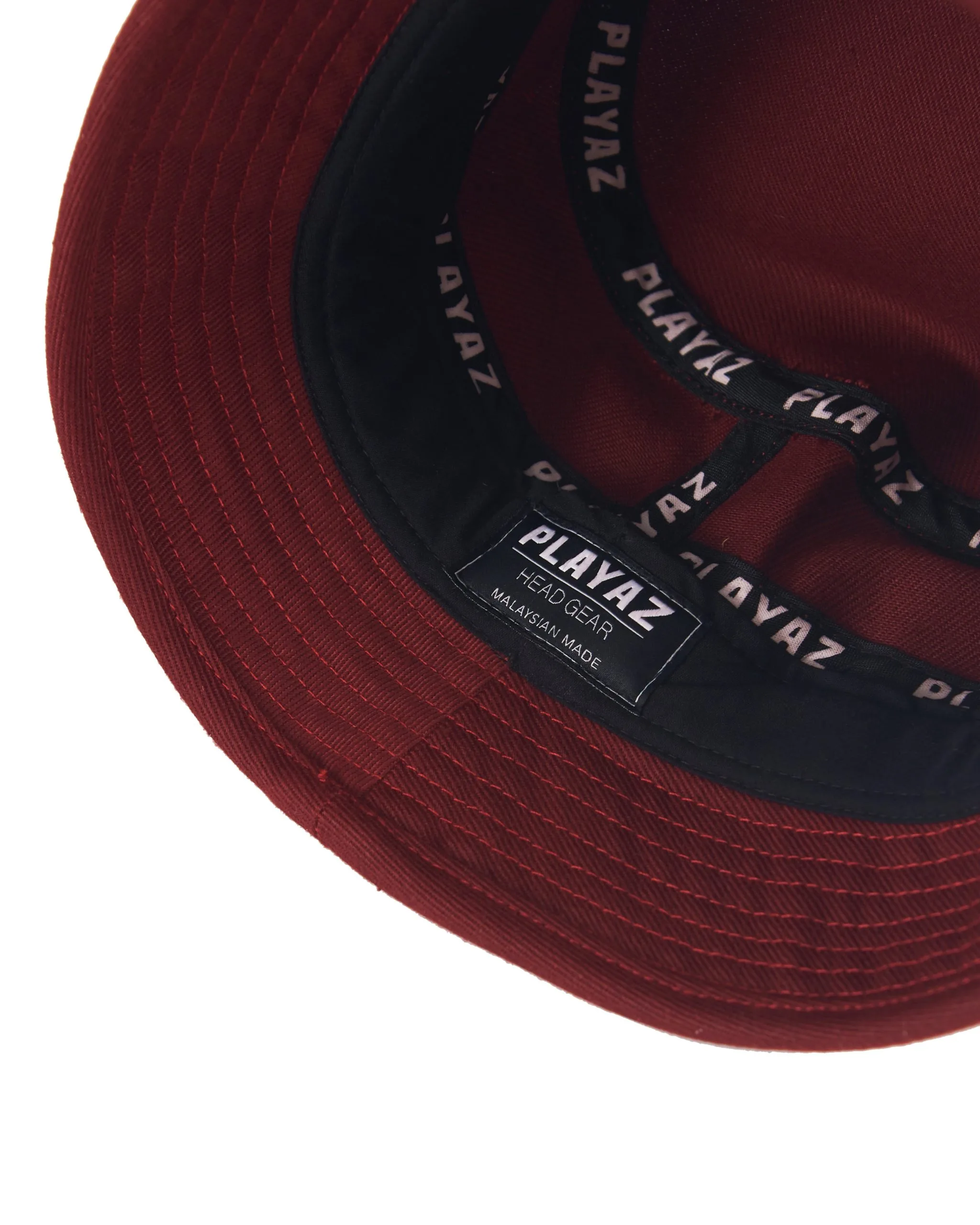 Pocket Bucket Hat Maroon - Image 4